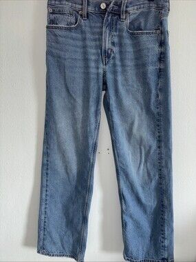American Eagle Strigid Jeans Women Cotton Baggy Straight Low Rise Size 4